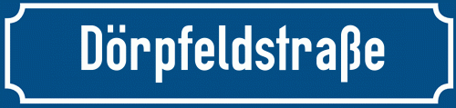 Straßenschild Dörpfeldstraße