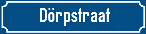 Straßenschild Dörpstraat
