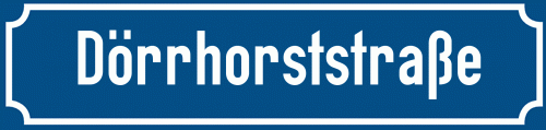 Straßenschild Dörrhorststraße zum kostenlosen Download