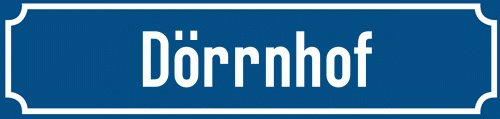 Straßenschild Dörrnhof