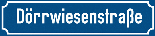Straßenschild Dörrwiesenstraße