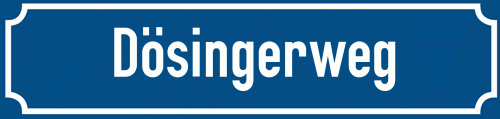 Straßenschild Dösingerweg
