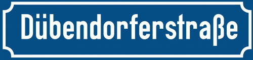 Straßenschild Dübendorferstraße