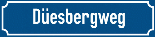 Straßenschild Düesbergweg