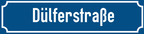 Straßenschild Dülferstraße