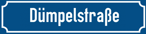 Straßenschild Dümpelstraße