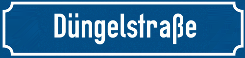 Straßenschild Düngelstraße zum kostenlosen Download