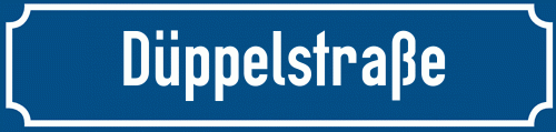 Straßenschild Düppelstraße zum kostenlosen Download