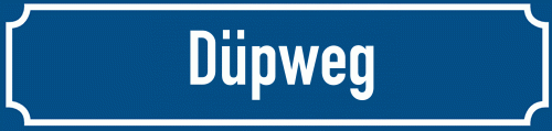 Straßenschild Düpweg