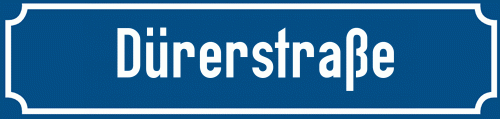 Straßenschild Dürerstraße zum kostenlosen Download