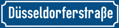 Straßenschild Düsseldorferstraße zum kostenlosen Download