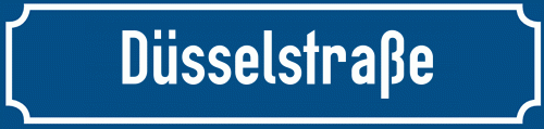 Straßenschild Düsselstraße