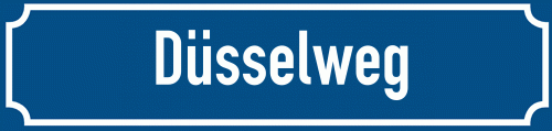 Straßenschild Düsselweg