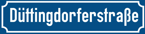 Straßenschild Düttingdorferstraße