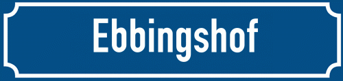 Straßenschild Ebbingshof