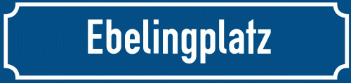 Straßenschild Ebelingplatz