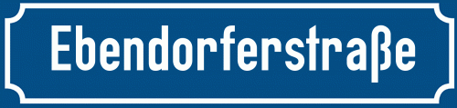 Straßenschild Ebendorferstraße zum kostenlosen Download