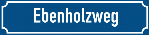 Straßenschild Ebenholzweg