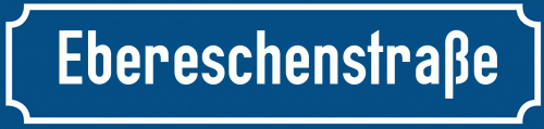 Straßenschild Ebereschenstraße