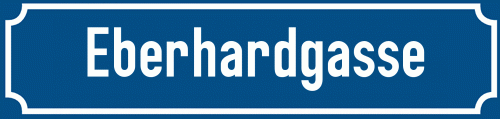 Straßenschild Eberhardgasse zum kostenlosen Download