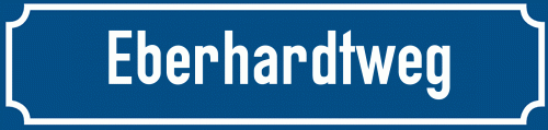 Straßenschild Eberhardtweg