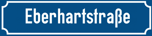 Straßenschild Eberhartstraße zum kostenlosen Download
