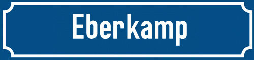 Straßenschild Eberkamp