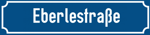 Straßenschild Eberlestraße zum kostenlosen Download
