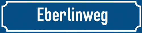 Straßenschild Eberlinweg