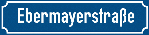 Straßenschild Ebermayerstraße zum kostenlosen Download