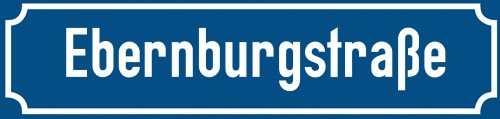 Straßenschild Ebernburgstraße
