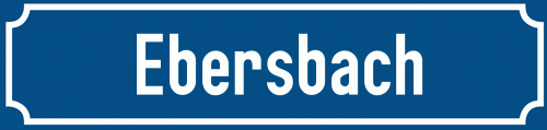 Straßenschild Ebersbach
