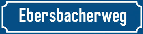 Straßenschild Ebersbacherweg zum kostenlosen Download