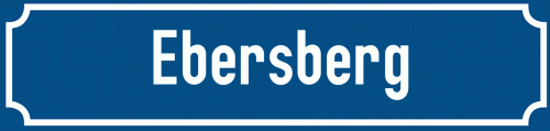 Straßenschild Ebersberg