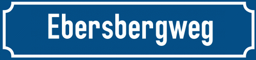 Straßenschild Ebersbergweg