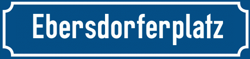 Straßenschild Ebersdorferplatz