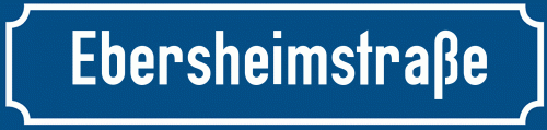 Straßenschild Ebersheimstraße