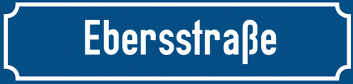 Straßenschild Ebersstraße