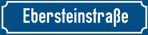 Straßenschild Ebersteinstraße zum kostenlosen Download