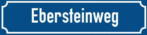 Straßenschild Ebersteinweg