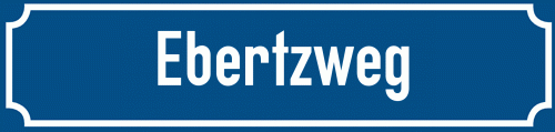 Straßenschild Ebertzweg