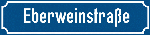 Straßenschild Eberweinstraße