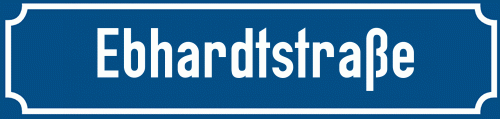 Straßenschild Ebhardtstraße