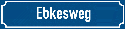 Straßenschild Ebkesweg zum kostenlosen Download