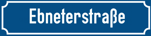 Straßenschild Ebneterstraße