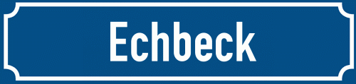 Straßenschild Echbeck