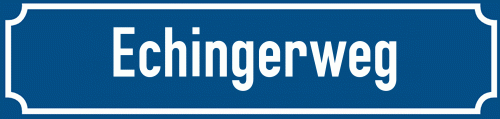 Straßenschild Echingerweg