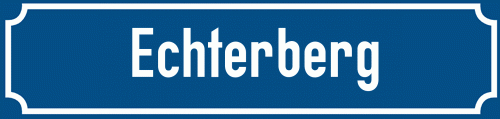 Straßenschild Echterberg