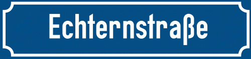 Straßenschild Echternstraße