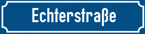 Straßenschild Echterstraße